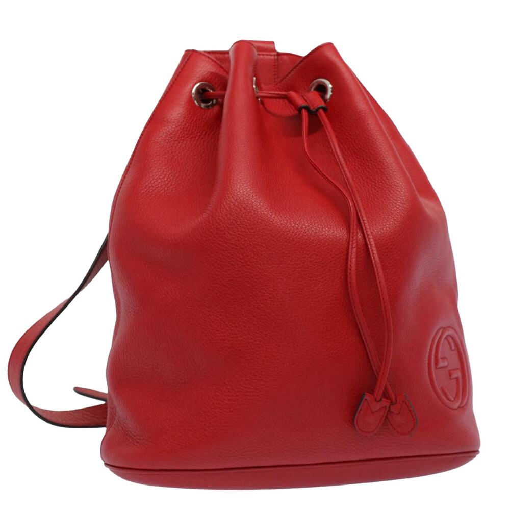 GUCCI Soho Backpack Leather Red